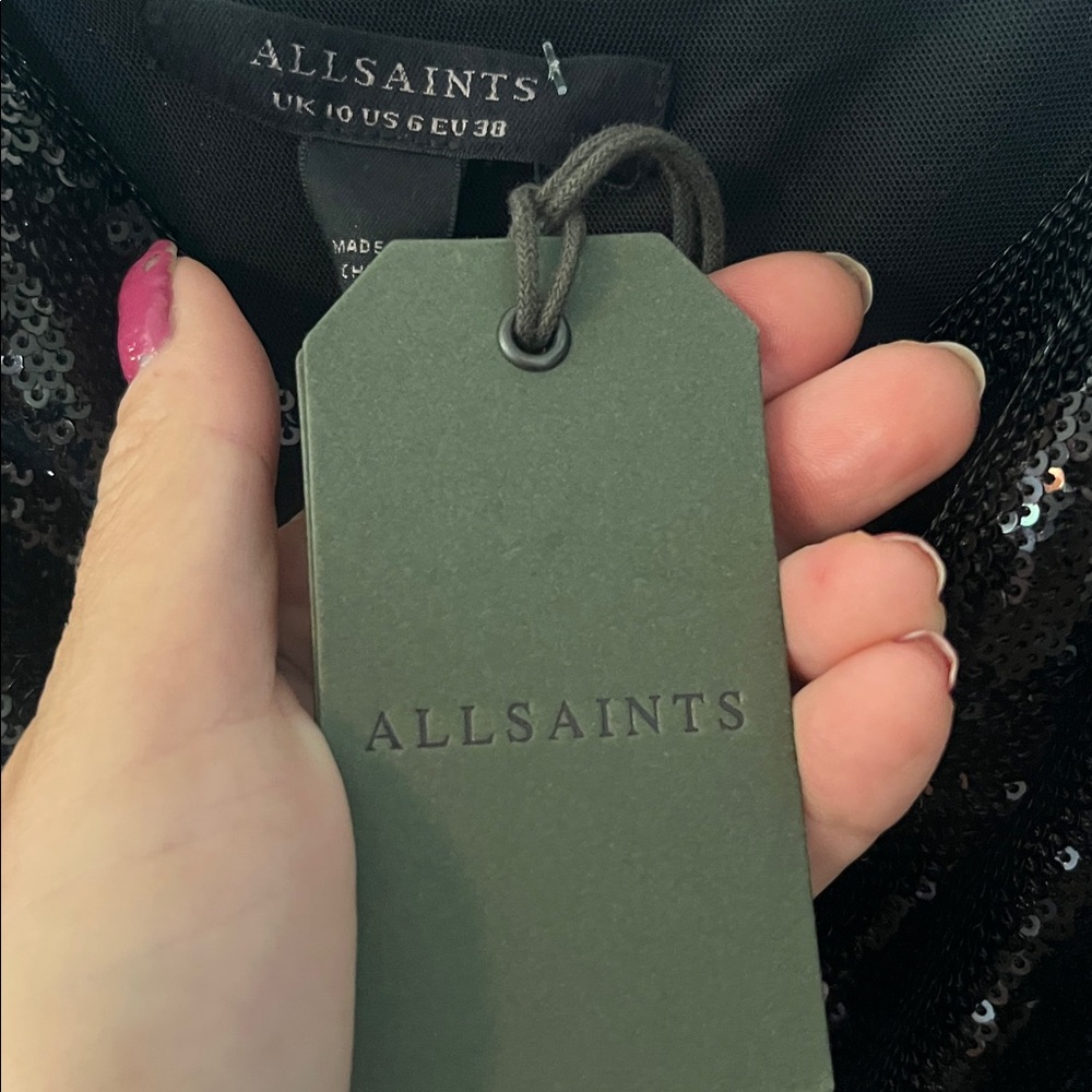 ‼️DELETING 10/22‼️ All saints Hadley sequined dress - new with tags - Picture 7 of 11